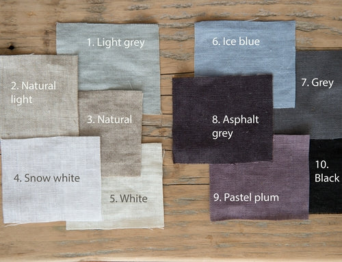Set of linen samples (10 colors in one set)