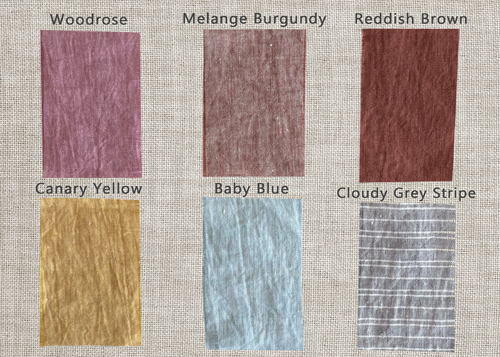Set of linen samples (10 colors in one set)