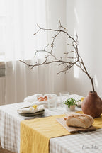 Greyish Mint linen table runner