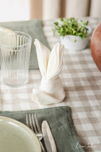 Light pink linen placemats set