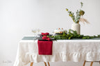Linen Tablecloth with Ruffles