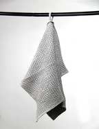 White linen waffle towel