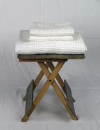 Plum linen waffle towel