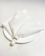White linen napkins set, 250 gsm