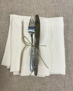 White linen napkins set, 250 gsm