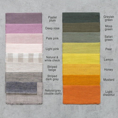 Set of linen coasters
