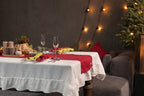 Linen Tablecloth with Ruffles