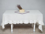 Linen Tablecloth with Ruffles