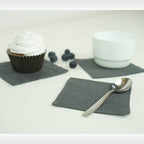 Set of linen coasters