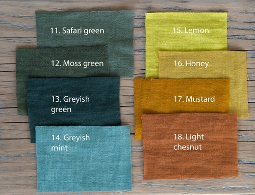 Set of linen samples (10 colors in one set)