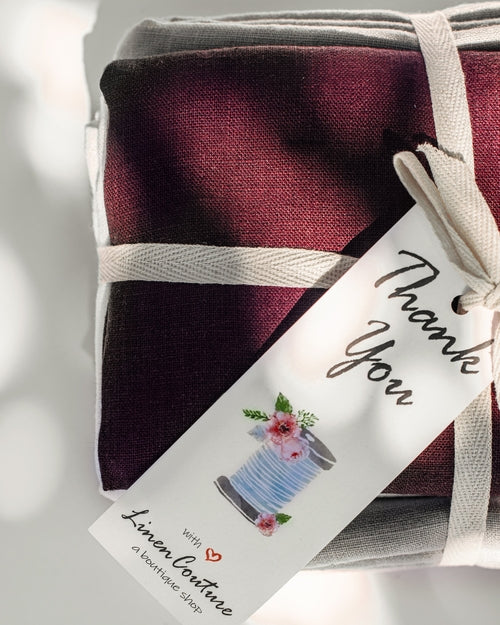 Linen Tablecloth with Ruffles