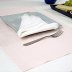 Light pink linen placemats set