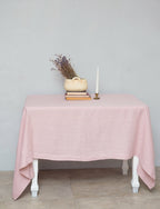 Pale Pink linen table cloth