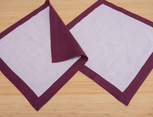 Double sided linen napkins