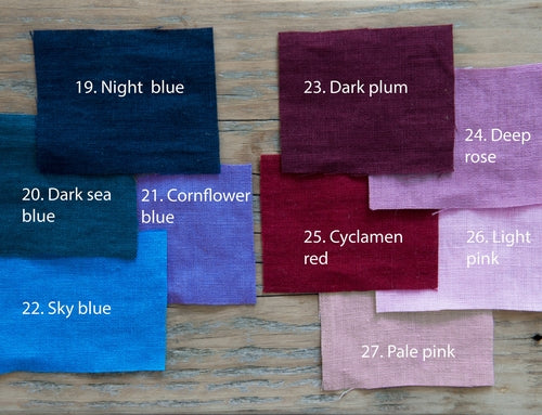 Set of linen samples (10 colors in one set)