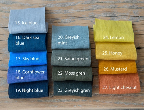 Set of linen samples (10 colors in one set)