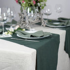 Greyish Mint linen table runner