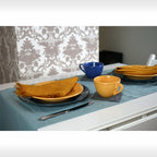 Greyish Mint linen table runner