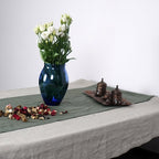 Greyish Mint linen table runner
